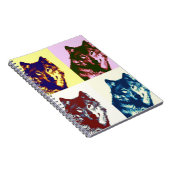 Pop Art Wolf Notitieboek (Rechterzijde)