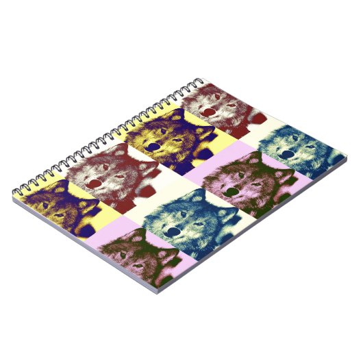Pop Art Wolf Notitieboek (Linkerzijde)