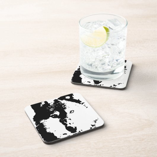 Pop Art Wolf Onderzetter (Rechterzijde)