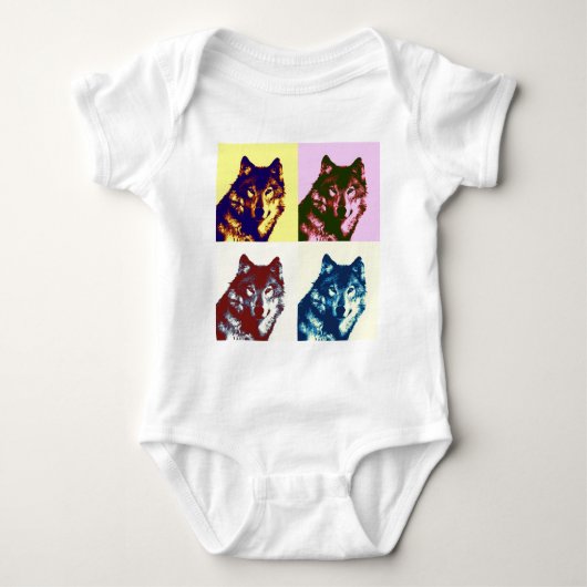 Pop Art Wolf Romper (Voorkant)