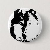 Pop Art Wolf Ronde Button 5,7 Cm (Voorkant)