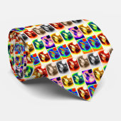 Pop Art Wolf Stropdas (Opgerold)