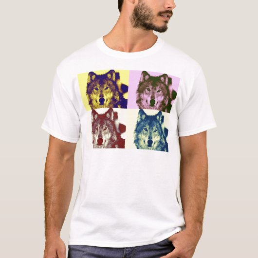 Pop Art Wolf T-shirt (Voorkant)