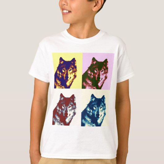 Pop Art Wolf T-shirt (Voorkant)