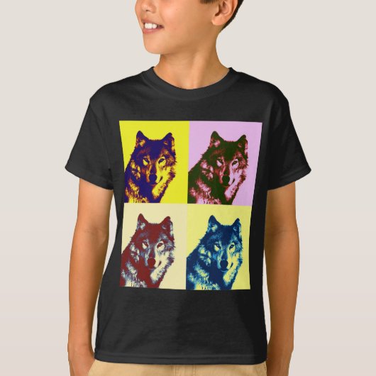Pop Art Wolf T-shirt (Voorkant)