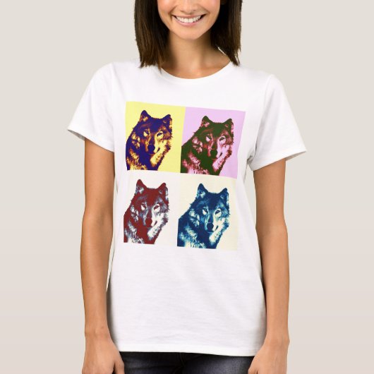 Pop Art Wolf T-shirt (Voorkant)