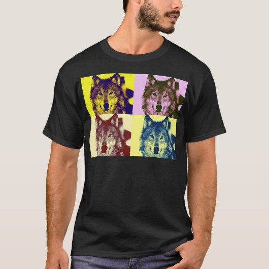 Pop Art Wolf T-shirt (Voorkant)