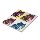 Pop Art Wolf Tegeltje (Zijkant)