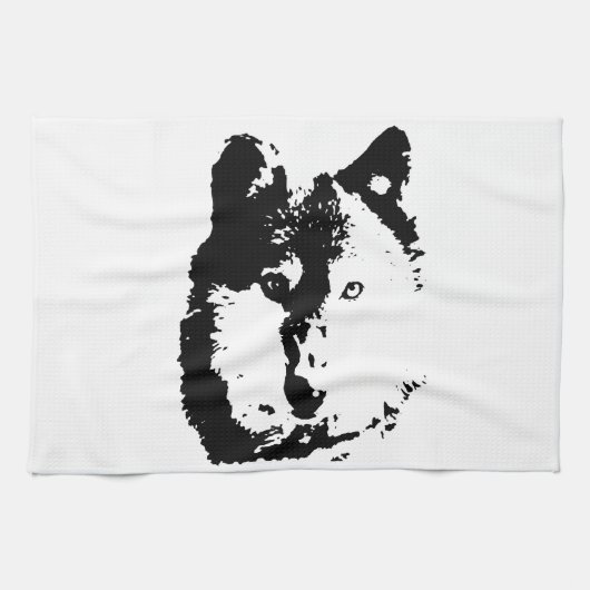 Pop Art Wolf Theedoek (Horizontaal)