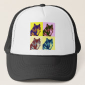 Pop Art Wolf Trucker Pet (Voorkant)