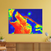 Pop Art Wolf Wrapped Canvas Afdruk (Insitu (Woonkamer))