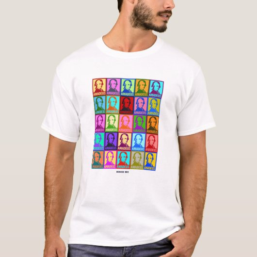 Pop Art Wolfgang Amadeus Mozart | Rock Me T-shirt (Voorkant)