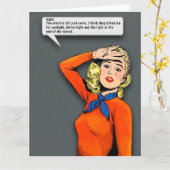 Pop Art Woman Crying Kaart (Gele Bloem)