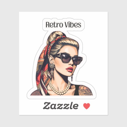Pop Art Woman  Fashion Mood Sticker (Vel)