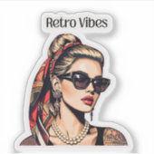 Pop Art Woman  Fashion Mood Sticker (Voorkant)