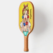 Pop Art Woman Pickleball Paddle (Links)
