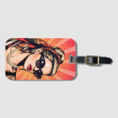 Pop Art Woman – Retro Chic Bagagelabel (Voorkant (horizontaal))