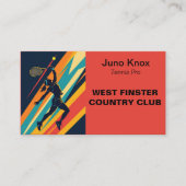 Pop Art Woman Tennis Player Visitekaartje (Voorkant)