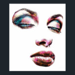 Pop Art Womans Face Gold Makeup schoonheid Abstrac Poster<br><div class="desc">Pop Art Womans Face Gold Makeup schoonheid Abstract origineel kunstwerk Poster</div>