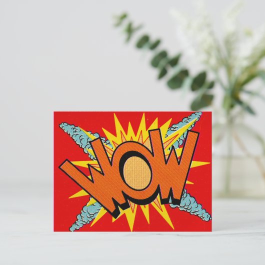 Pop Art | WOW | BRIEFKAART (Staand voorkant)