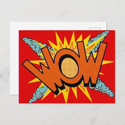 Pop Art | WOW | BRIEFKAART (Voorkant / Achterkant)