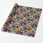 Pop Art Wrapping Paper Cadeaupapier (Uitgerold)