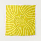 Pop art yellow background, retro comic rays illus wandkleed (Voorkant (horizontaal))