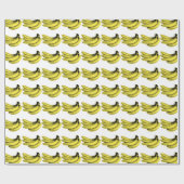 Pop Art Yellow Banana Graphic Cadeaupapier (Vlak)