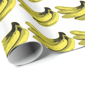 Pop Art Yellow Banana Graphic Cadeaupapier (Rol Hoek)