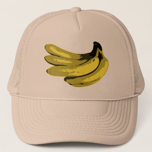 Pop Art Yellow Banana Graphic Trucker Pet (Voorkant)