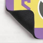 Pop Art Yellow Camera Paars Monogram Muismat (Hoek)