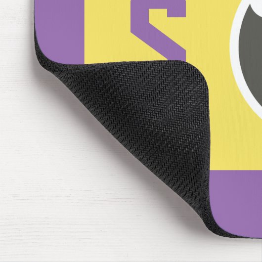 Pop Art Yellow Camera Paars Monogram Muismat (Hoek)