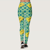 Pop Art Yellow Cassettebandje Leggings (Achterkant)