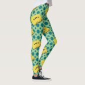 Pop Art Yellow Cassettebandje Leggings (Rechts)