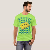 Pop Art Yellow Cassettebandje T-shirt (Voorkant volledig)