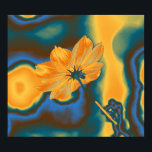 Pop Art Yellow Cosmos Flower Poster<br><div class="desc">Pop Kunstmooie gele kosmos</div>