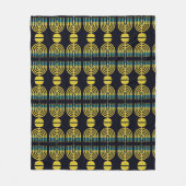 Pop Art Yellow Menorah Fleece Deken (Voorkant)