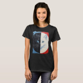 Pop Art Yin Yang Cat T-shirt (Voorkant volledig)