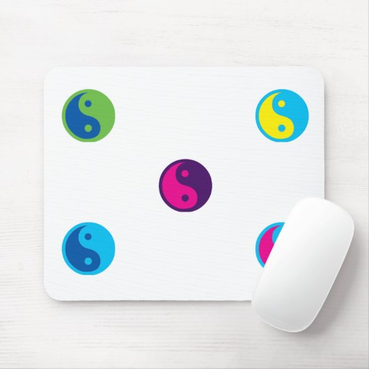pop Art Ying Yang Mousepad Muismat (Met muis)