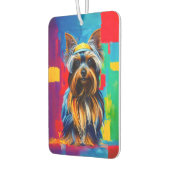 Pop Art Yorkie Dog Funky Luchtverfrisser (Links)