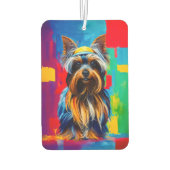 Pop Art Yorkie Dog Funky Luchtverfrisser (Achterkant)