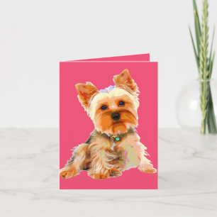 Pop-art Yorkie Kaart