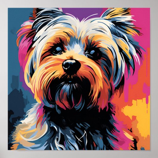 Pop Art Yorkshire Terrier print (Voorkant)