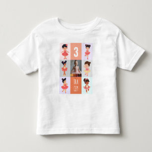 Pop Art Zachte Pastel Baby Ballerina Verjaardag Fo Kinder Shirts