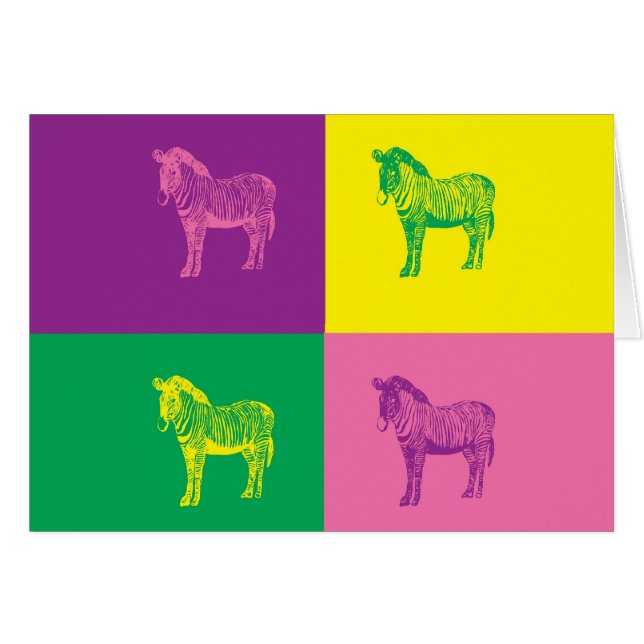 Pop Art Zebra (Voorkant Horizontaal)
