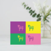 Pop Art Zebra Briefkaart (Staand voorkant)