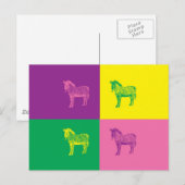 Pop Art Zebra Briefkaart (Voorkant / Achterkant)