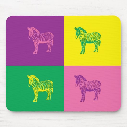 Pop Art Zebra Muismat (Voorkant)
