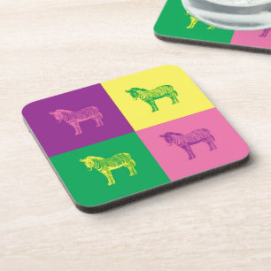 Pop Art Zebra Onderzetter