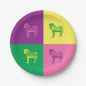 Pop Art Zebra Plate Papieren Bordje (Voorkant)